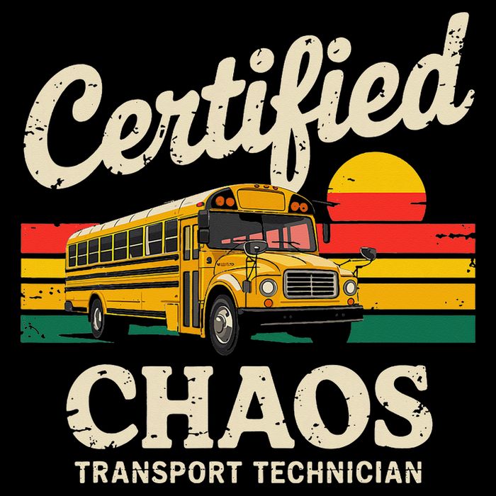 Certified Chaos Transport Technician Funny Driver School 16 in Basic Backpack