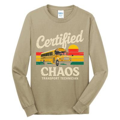 Certified Chaos Transport Technician Funny Driver School Tall Long Sleeve T-Shirt