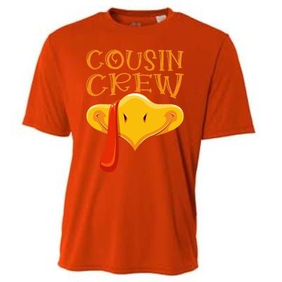 Cousin Crew Turkey Matching Family Thanksgiving Party Pajama Cooling Performance Crew T-Shirt