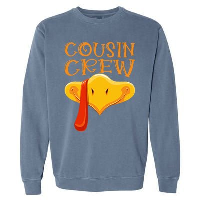 Cousin Crew Turkey Matching Family Thanksgiving Party Pajama Garment-Dyed Sweatshirt