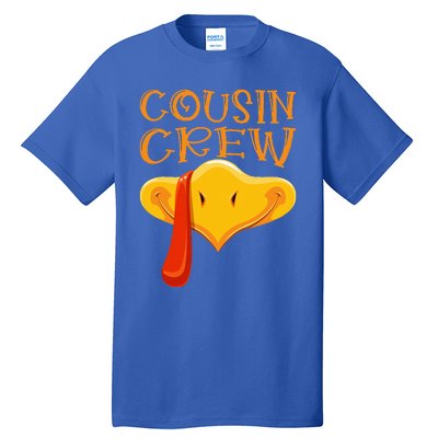 Cousin Crew Turkey Matching Family Thanksgiving Party Pajama Tall T-Shirt