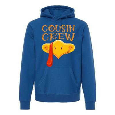 Cousin Crew Turkey Matching Family Thanksgiving Party Pajama Premium Hoodie