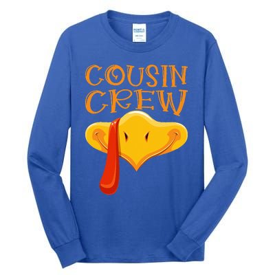 Cousin Crew Turkey Matching Family Thanksgiving Party Pajama Tall Long Sleeve T-Shirt