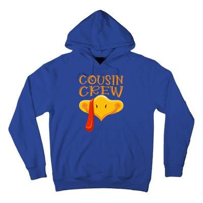 Cousin Crew Turkey Matching Family Thanksgiving Party Pajama Tall Hoodie