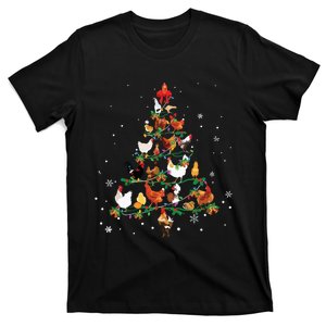 Chicken Christmas Tree Ornament Decor Xmas T-Shirt