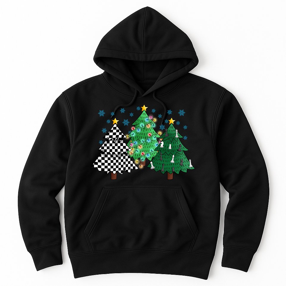 Chess Christmas Tree Funny Xmas Team Sport Gift Hoodie