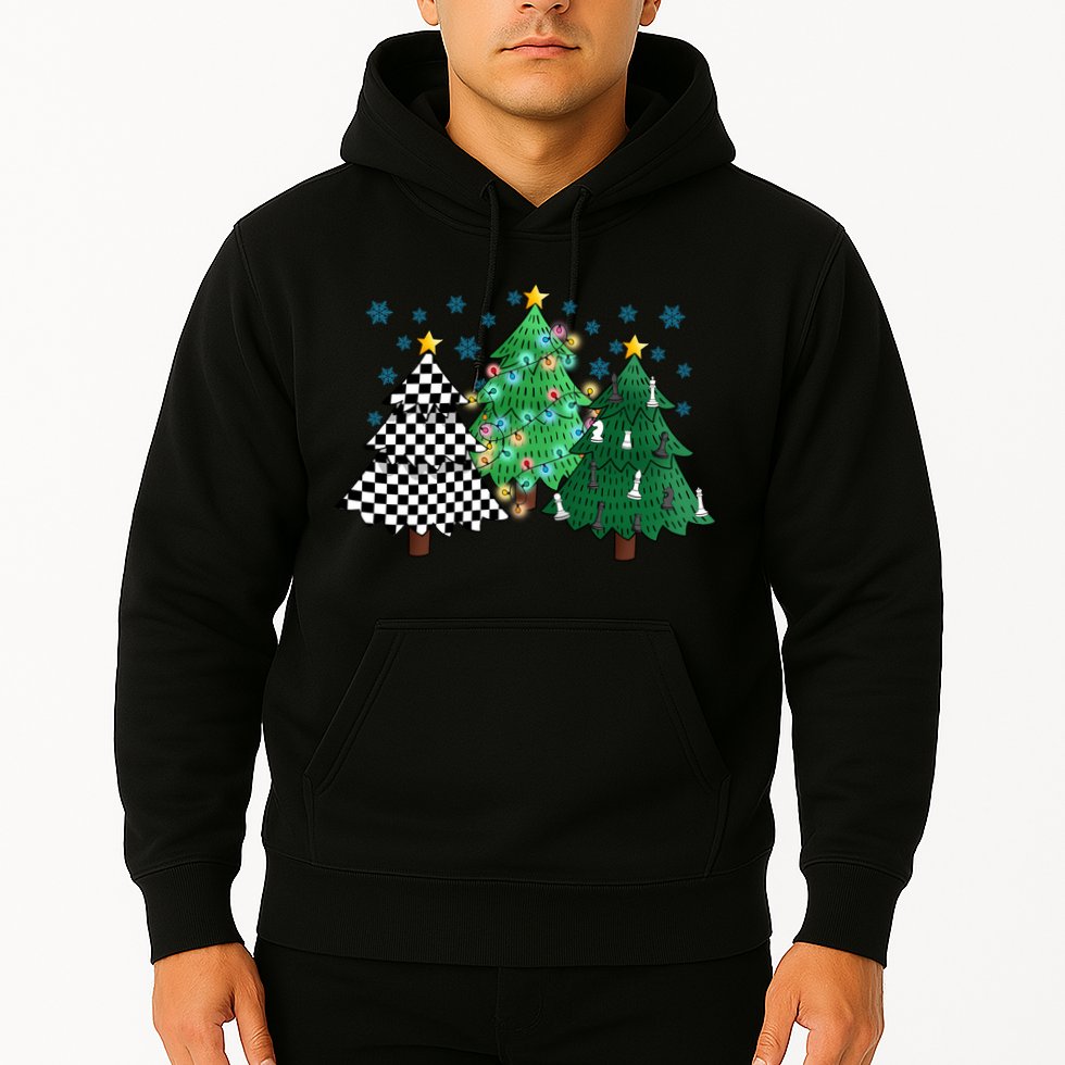 Chess Christmas Tree Funny Xmas Team Sport Gift Hoodie