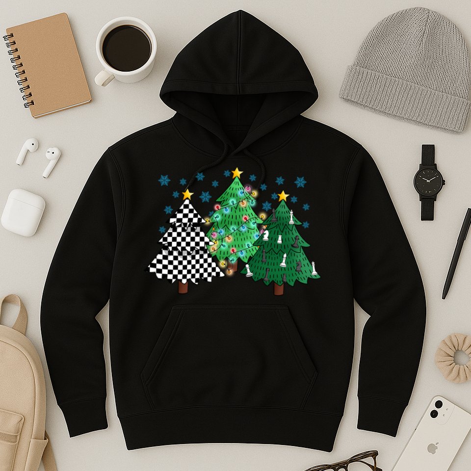 Chess Christmas Tree Funny Xmas Team Sport Gift Hoodie