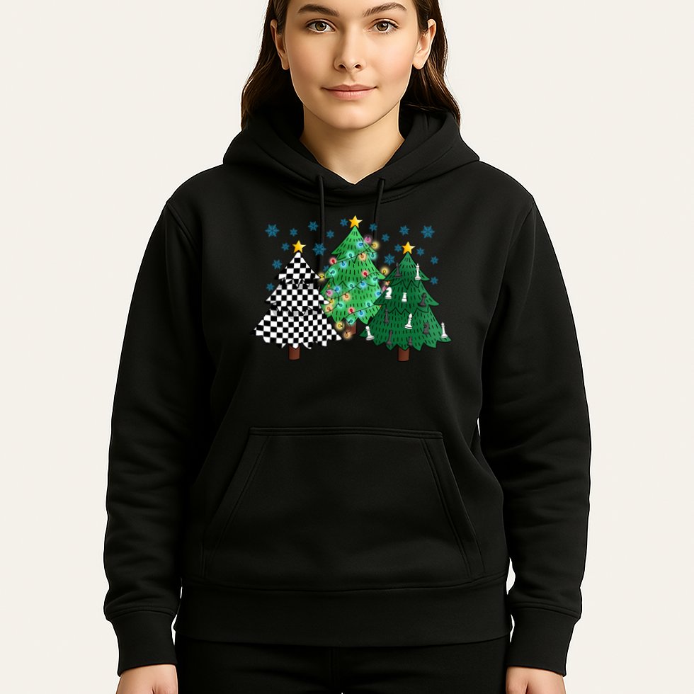 Chess Christmas Tree Funny Xmas Team Sport Gift Hoodie