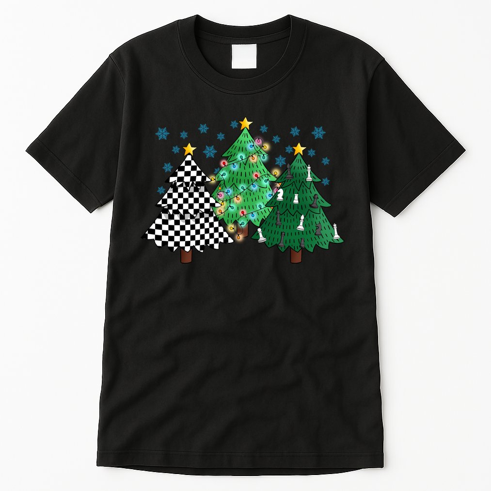 Chess Christmas Tree Funny Xmas Team Sport Gift Tall T-Shirt