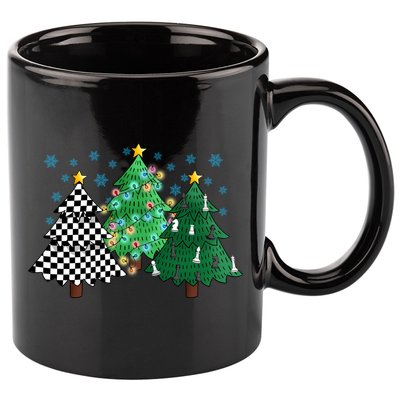 Chess Christmas Tree Funny Xmas Team Sport Gift 11oz C Handle Ceramic Mug