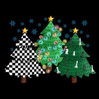 Chess Christmas Tree Funny Xmas Team Sport Gift Drawstring Bag