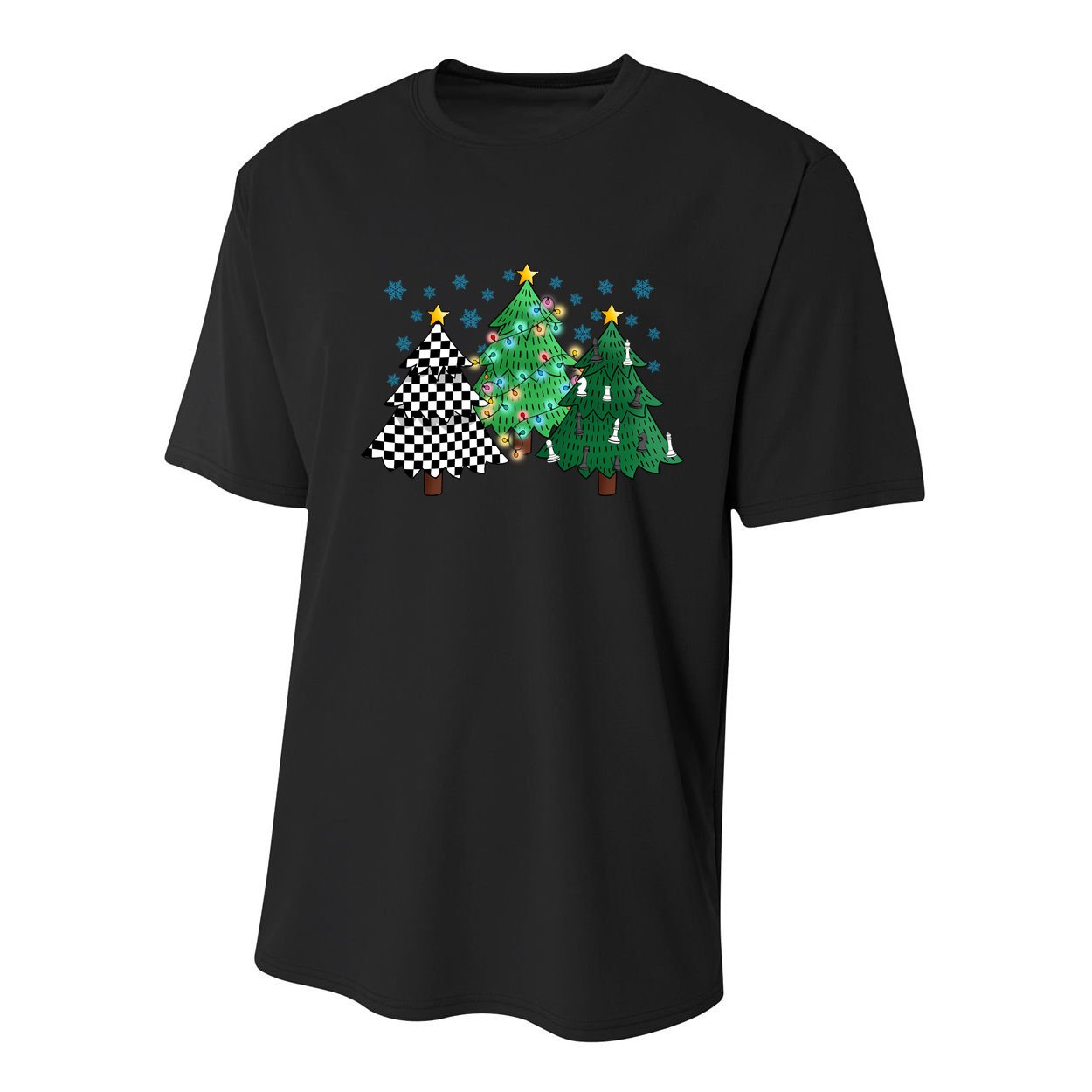 Chess Christmas Tree Funny Xmas Team Sport Gift Youth Performance Sprint T-Shirt