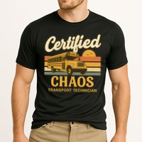 Certified Chaos Transport Technician School Bus Driver Funny  Cooling Performance Crew T-Shirt