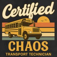 Certified Chaos Transport Technician School Bus Driver Funny  Adult Drive Performance Visor