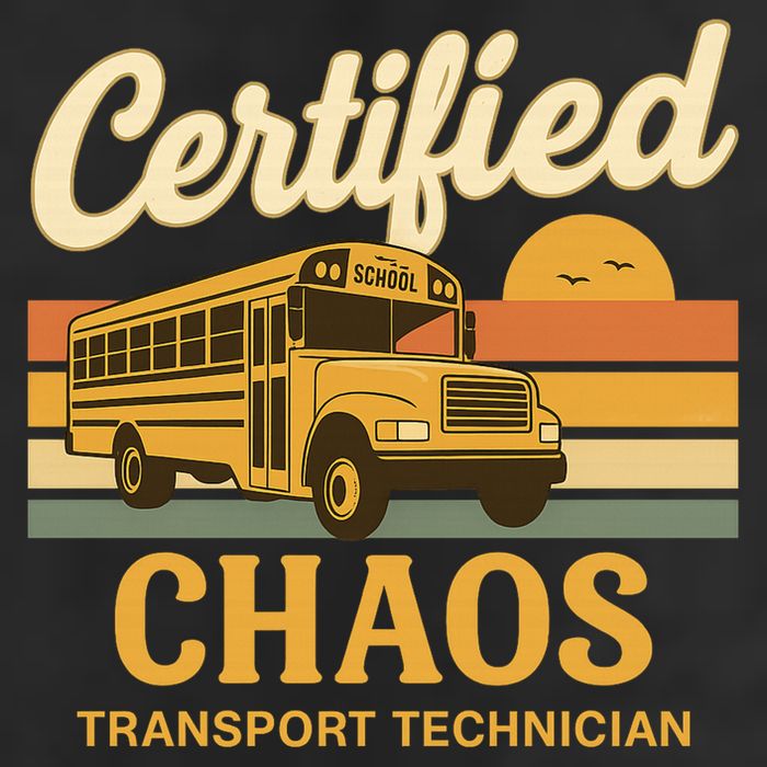Certified Chaos Transport Technician School Bus Driver Funny  Adult Drive Performance Visor