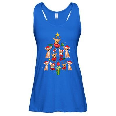 Chihuahua Christmas Tree Funny Xmas Gifts Chihuahua Dog Ladies Essential Flowy Tank