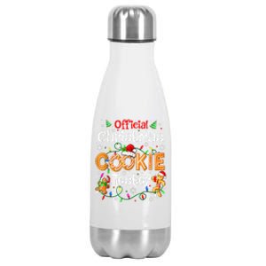 Christmas Cookie Tester Taster Baking Crew Stainless Steel Insulated Water Bottle