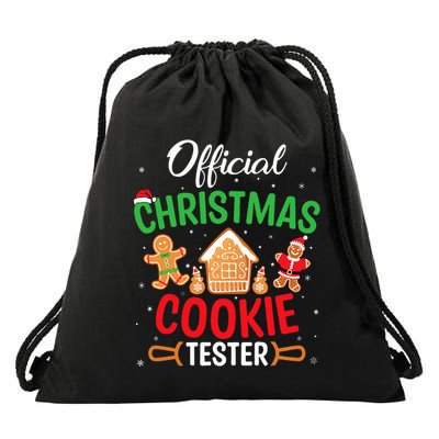 Christmas Cookie Tester Baking Crew Drawstring Bag
