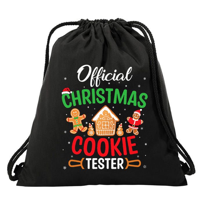 Christmas Cookie Tester Baking Crew Drawstring Bag