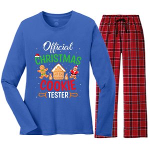 Christmas Cookie Tester Baking Crew Women's Long Sleeve Flannel Pajama Set 