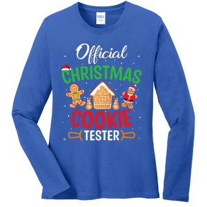 Christmas Cookie Tester Baking Crew Ladies Long Sleeve Shirt