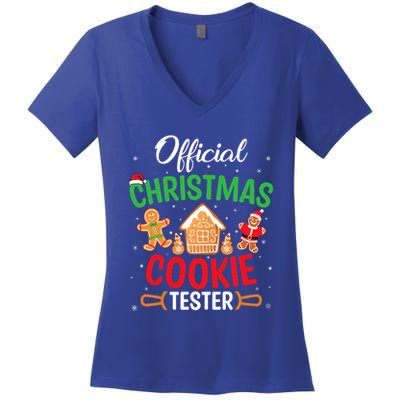 Christmas Cookie Tester Baking Crew Women's V-Neck T-Shirt