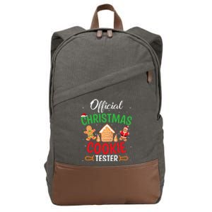 Christmas Cookie Tester Baking Crew Cotton Canvas Backpack