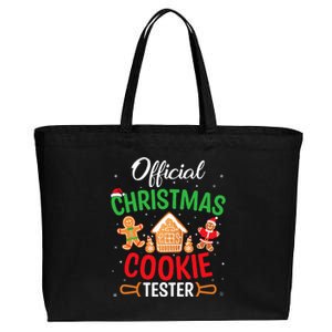 Christmas Cookie Tester Baking Crew Cotton Canvas Jumbo Tote