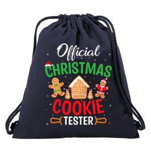 Christmas Cookie Tester Baking Crew Drawstring Bag