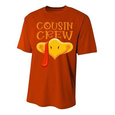 Cousin Crew Turkey Matching Family Thanksgiving Party Pajama Performance Sprint T-Shirt