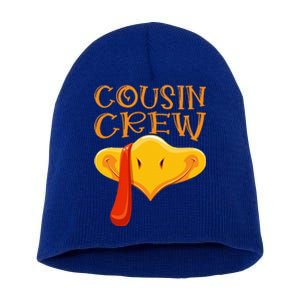 Cousin Crew Turkey Matching Family Thanksgiving Party Pajama Short Acrylic Beanie