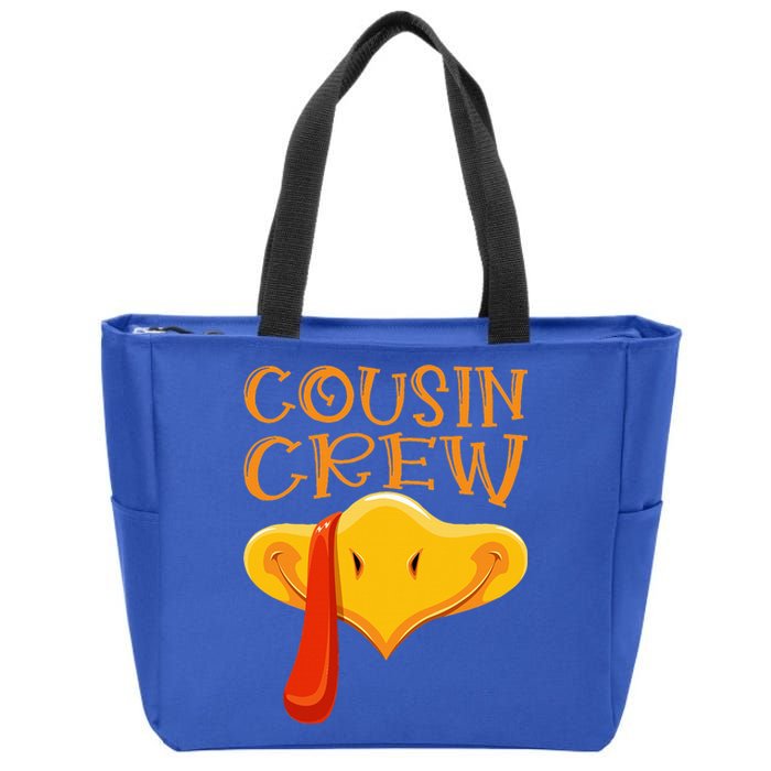 Cousin Crew Turkey Matching Family Thanksgiving Party Pajama Zip Tote Bag