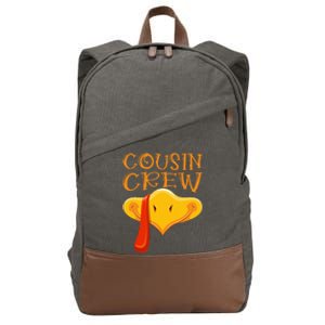 Cousin Crew Turkey Matching Family Thanksgiving Party Pajama Cotton Canvas Backpack