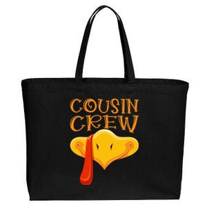 Cousin Crew Turkey Matching Family Thanksgiving Party Pajama Cotton Canvas Jumbo Tote