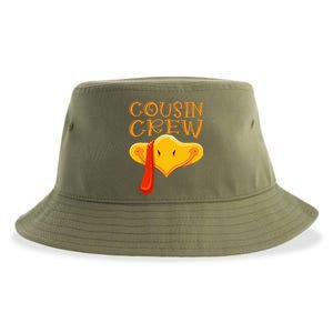 Cousin Crew Turkey Matching Family Thanksgiving Party Pajama Sustainable Bucket Hat