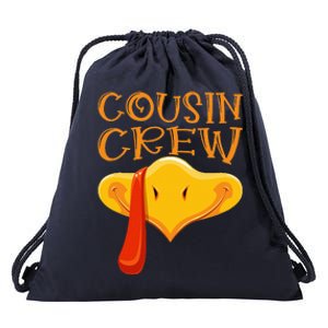 Cousin Crew Turkey Matching Family Thanksgiving Party Pajama Drawstring Bag