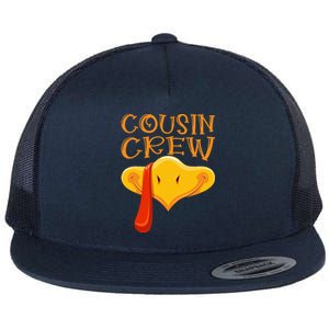 Cousin Crew Turkey Matching Family Thanksgiving Party Pajama Flat Bill Trucker Hat