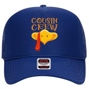 Cousin Crew Turkey Matching Family Thanksgiving Party Pajama High Crown Mesh Back Trucker Hat