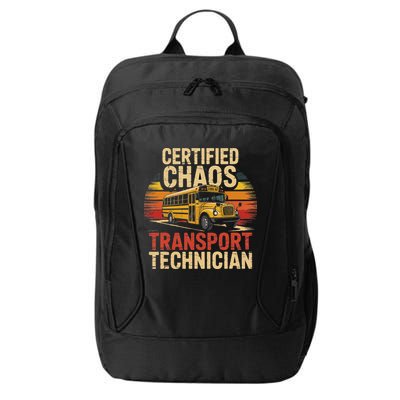 Certified Chaos Transport Technician School Bus Design City Backpack