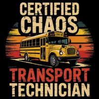 Certified Chaos Transport Technician School Bus Design Impact Tech Backpack