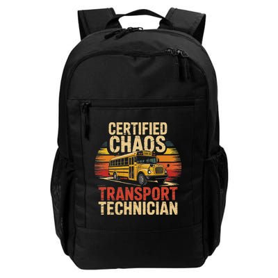 Certified Chaos Transport Technician School Bus Design Backpack