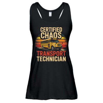 Certified Chaos Transport Technician School Bus Design Ladies Essential Flowy Tank