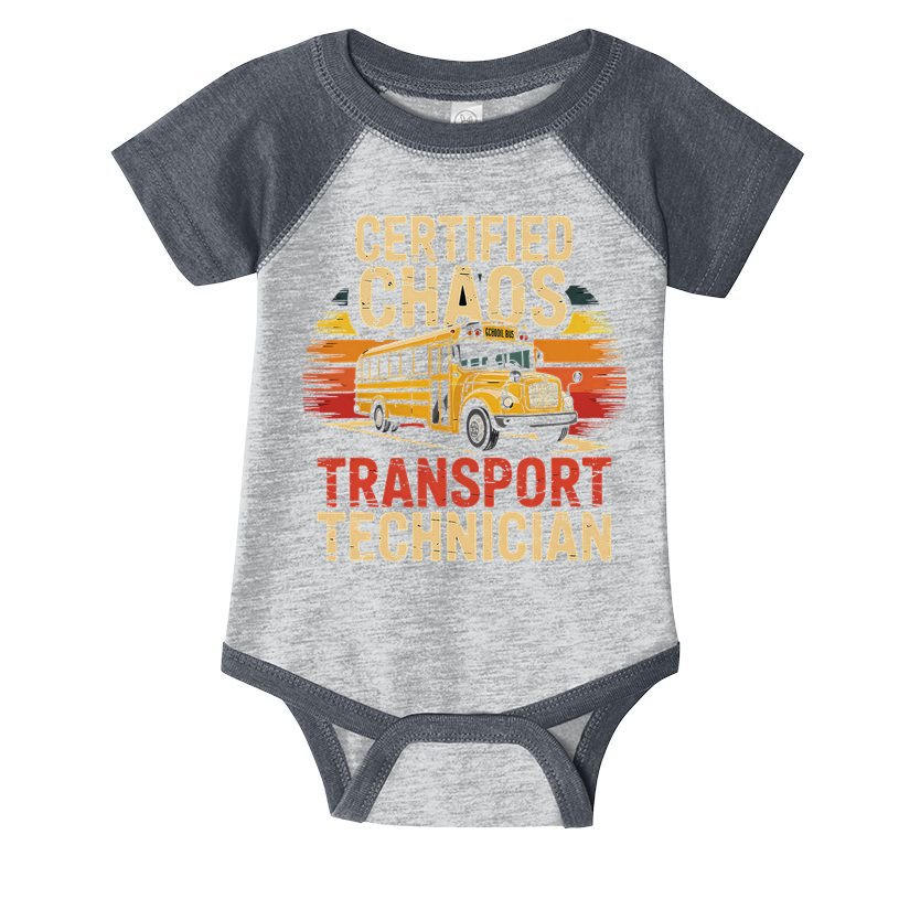 Certified Chaos Transport Technician School Bus Design Infant Baby Jersey Bodysuit