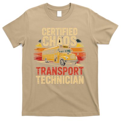 Certified Chaos Transport Technician School Bus Design T-Shirt