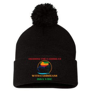 Caribbean Cruise Travel Vacation Pom Pom 12in Knit Beanie