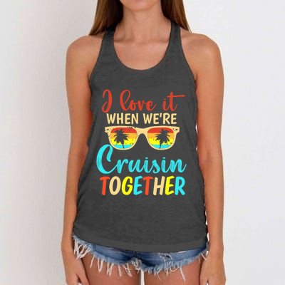 Cousin Cruise Trip I Love It When We're Cruising Together Women's Knotted Racerback Tank