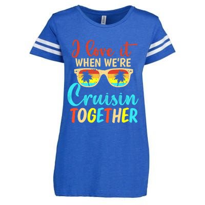 Cousin Cruise Trip I Love It When We're Cruising Together Enza Ladies Jersey Football T-Shirt