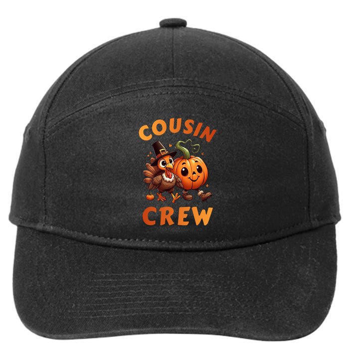 Cousin Crew Thanksgiving Family Matching Turkey Day Fall 7-Panel Snapback Hat