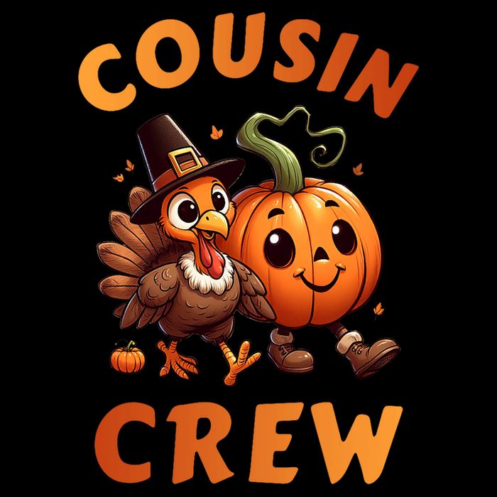 Cousin Crew Thanksgiving Family Matching Turkey Day Fall Drawstring Bag